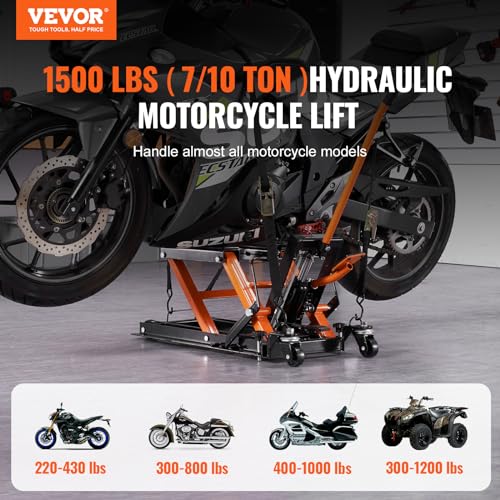 Vevor 1500 LBS FOOT-OPERATED SCISSOR LIFT JACK Motorcycle Hydraulic Lift Jack thumb #1