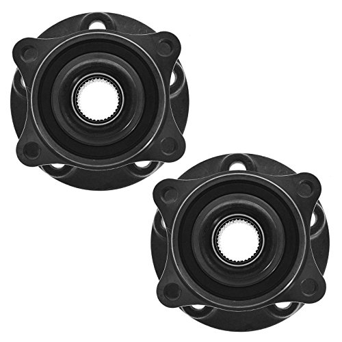 Image of TRQ 2 Piece Front Wheel Bearing & Hub Assembly Set Compatible with 2001-2009 Volvo S60 1999-2006 S80 2001-2007 V70 2003-2007 XC70