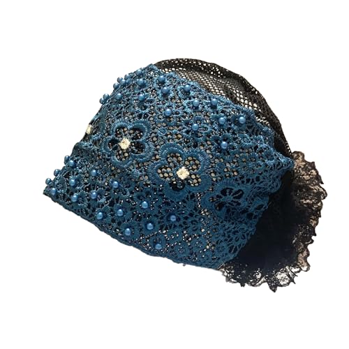 Sequins Turban Stretchy Headscarf Soft Lace Bonnet Beanie Cap Headwrap for Women - Main Image