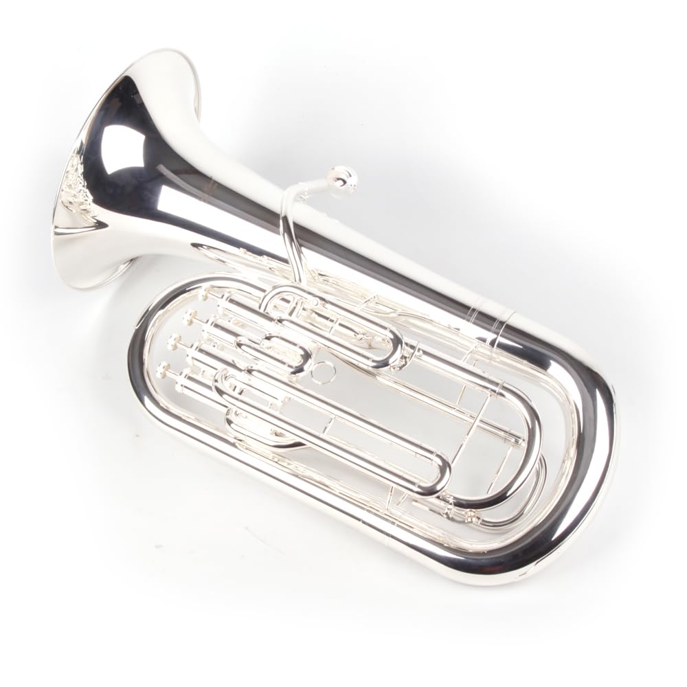 Euphonium versilbert, Bb Stimmung 4 Monel Ventile Koffer