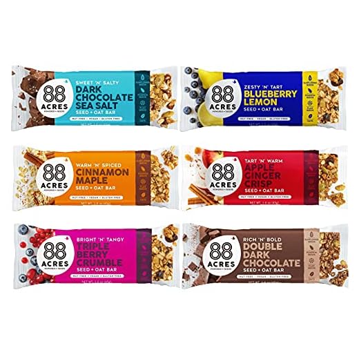 88 Acres Granola Bars | Gluten Free, Nut-Free Oat and Seed Snack Bar | Vegan & Non GMO | 6 Pack (Variety Pack)…