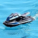 Lotees 1/14 Fernbedienung RC Boot Anti-Kollisions-Rumpf Für Erwachsene Kinder, Flip Reverse Mit 2,4 GHz 4-Kanal-Geschwindigkeits-Funksteuerung, Rennboot Für Indoor-Außenpool-Seen