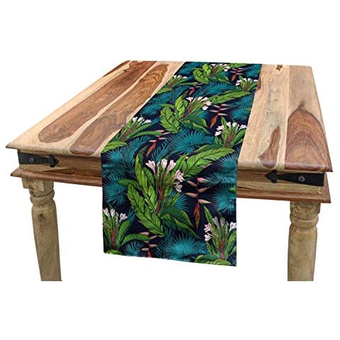 ABAKUHAUS Tropical Jungle Table Runner Cover