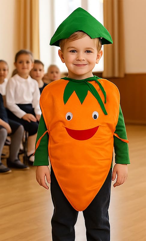 Image of FancyDressWale Fruit & Vegetable Fancy Dress Costume for Kids | Free Size 2-10 Years | School Fancy Dress, Stage Shows, Theme Parties