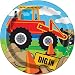Construction Party Supplies - Construction Truck Birthday Paper Dessert Plates, 8ct