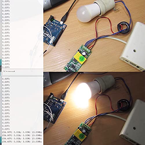 Image of DAOKI AC 80-260V 100A PZEM-004T Multimeter Module Current Voltage Power Meter Ampere Current Test Module with Split-Core Transformer TTL,Current Transformer,USB Cable