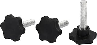 Aexit M10x40mm 60mm Knobs & Hand Wheels Long Plastic Star Head Screw Bolt Stud Clamping Knobs Star Knobs Grips 3pcs