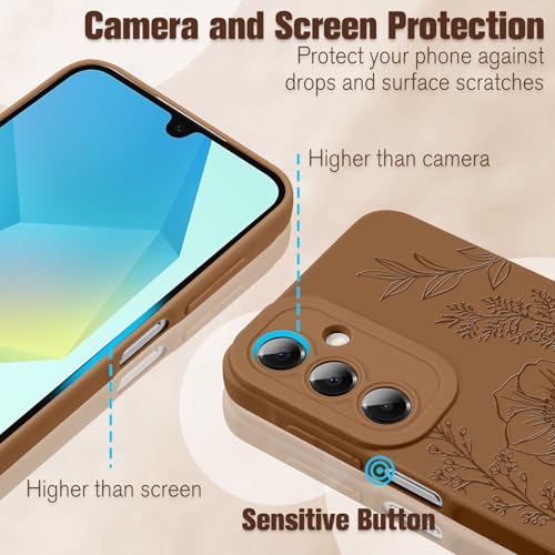 OOK Galaxy A16 Case Cute Flower Floral Design for Girls Women Brown by OOK - Used condition - Image 4