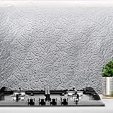 Pellicola protettiva adesiva per pareti della cucina che combina proprietà del foglio di alluminio con flessibilità e adesione in PVC (40 cm x 3 m)