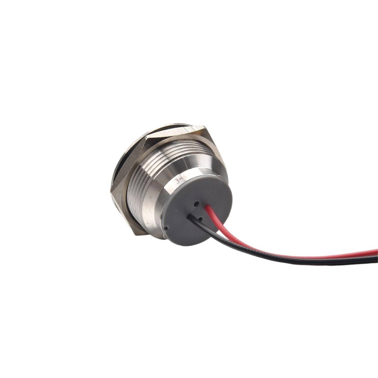 Luz indicadora LED de metal de 30 mm, alto brillo, 3-48 V/110 V/220 V, luz de señal industrial IP64, resistente al agua, con cable(White LED,220V)