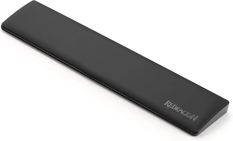 Redragon P036 Meteor M Computer Keyboard Wrist Rest Pad, Ergonomic Soft Memory Foam Wrist Support w/Anti-Slip Rubber Base, 80% 87 Keys TKL Size (35.9 x 7.3 cm), 20mm Thickness, Black