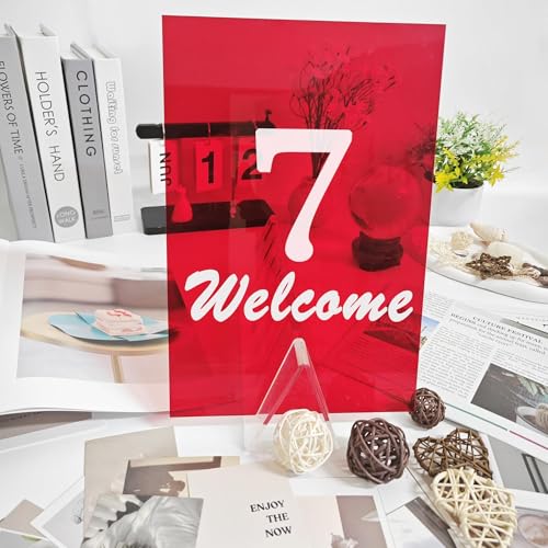 Image of Red Acrylic Sheets 8 * 12 inch 1 /8 inch Thick (2.8~3mm) Red Transparent Cast Acrylic Plexiglass Board for Sign, DIY Project, Laser Cutting, Wedding, Craft, Picture Frame, Engraving(2 Pieces)
