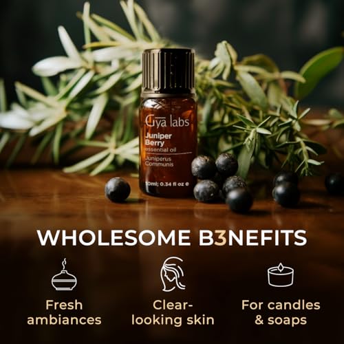 Image of 100% Pure Juniper Berry Essential Oil - 0.34 Fl Oz - Juniper Berry Oil for Hair, Skin, Diffuser, Aromatherapy & DIY Candle Making Scent