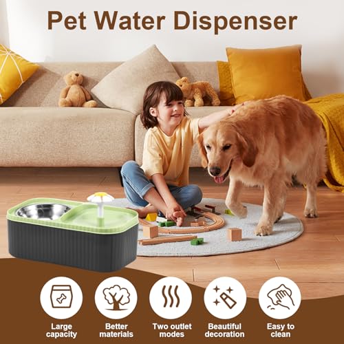 Fuente de agua y comedero para gatos, 3L, acero inoxidable miniatura 3