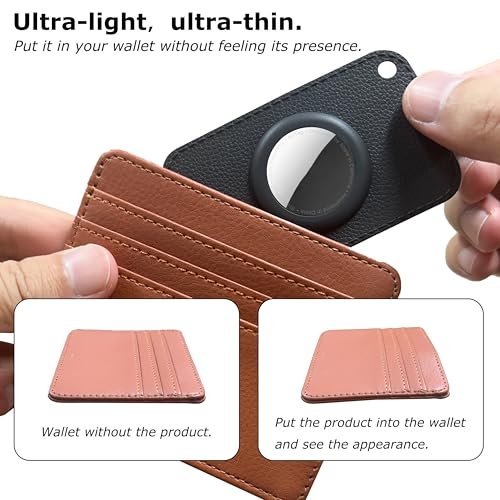 Funda de Airtag para cartera flexible y tarjetero portallaves 4