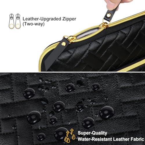 Image of Lacdo Laptop Sleeve Case for 16 inch New MacBook Pro M3 Pro /Max M2 M1 Pro /Max A2991 A2780 A2485 A2141 2023-2019 | 15 inch Surface Laptop 7th Copilot+PC /Surface Laptop 6 5 4 Computer Bag, Elegant Black