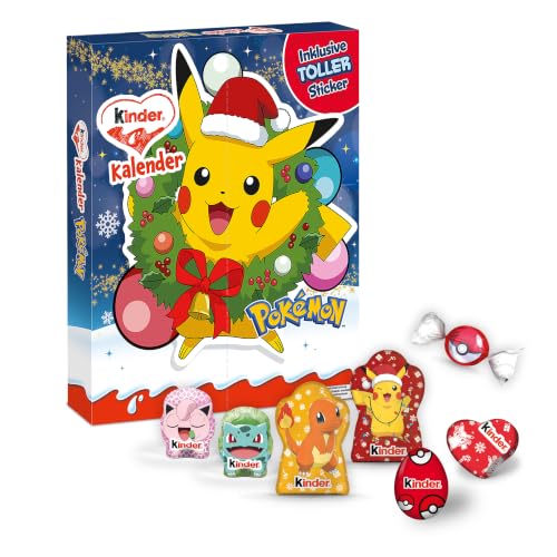 Kinder Pokemon Adventskalender 2026, 198g
