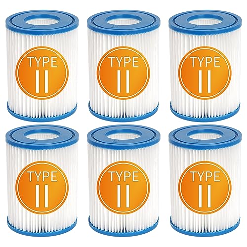 YanBan Cartouches filtrantes de Rechange compatibles avec Best-Way Type II 58094 Le Filtre de Piscine Gonflable, Compatible avec Lay-Z Spa Le Filtre de Bain à...