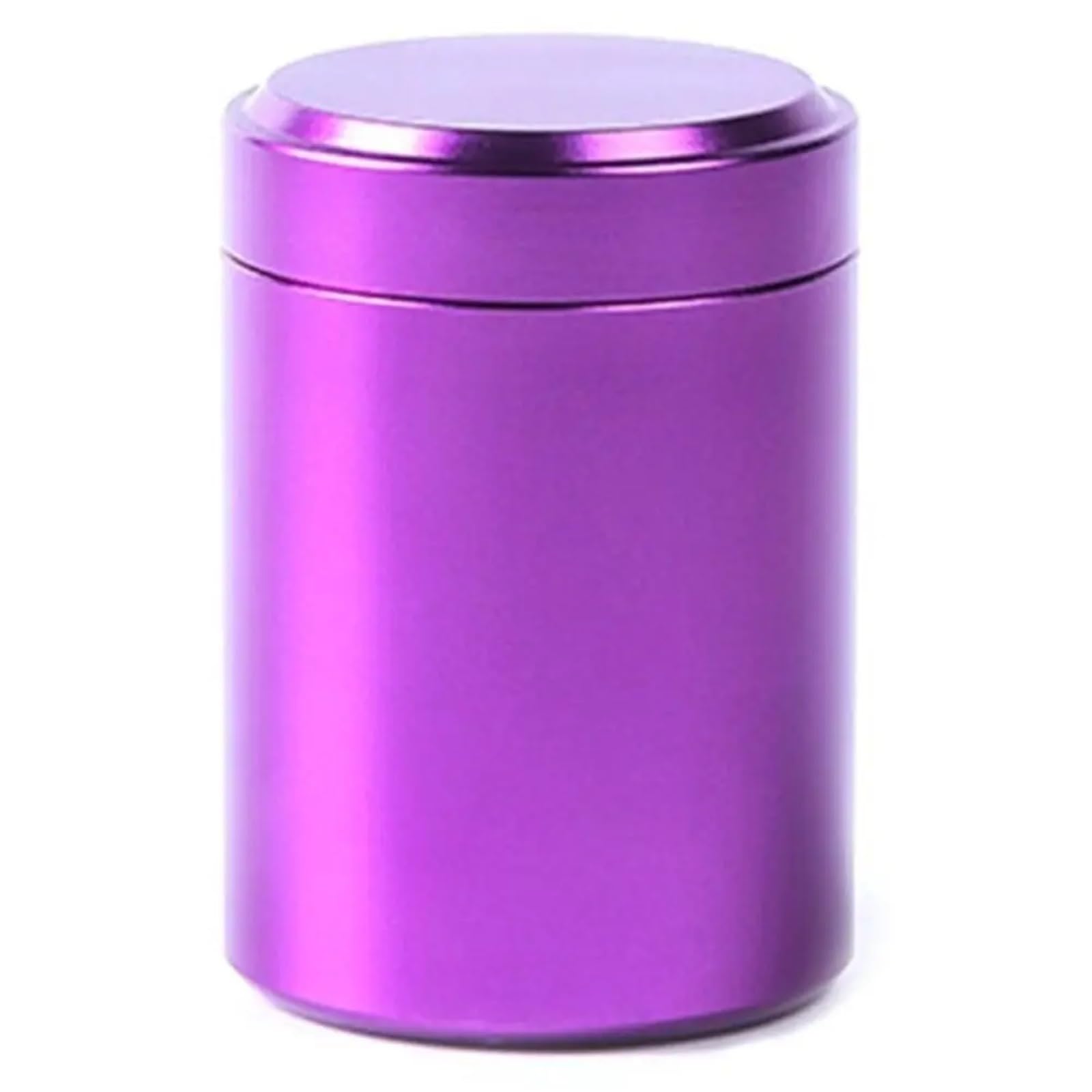UBOHUZ 8pcs Round Small Aluminum Cans Metal Candy Jar Sealed Loose Tea Packaging Airtight Smell Proof Container Storage Bottles Jars for Tea, Coffee(Purple)