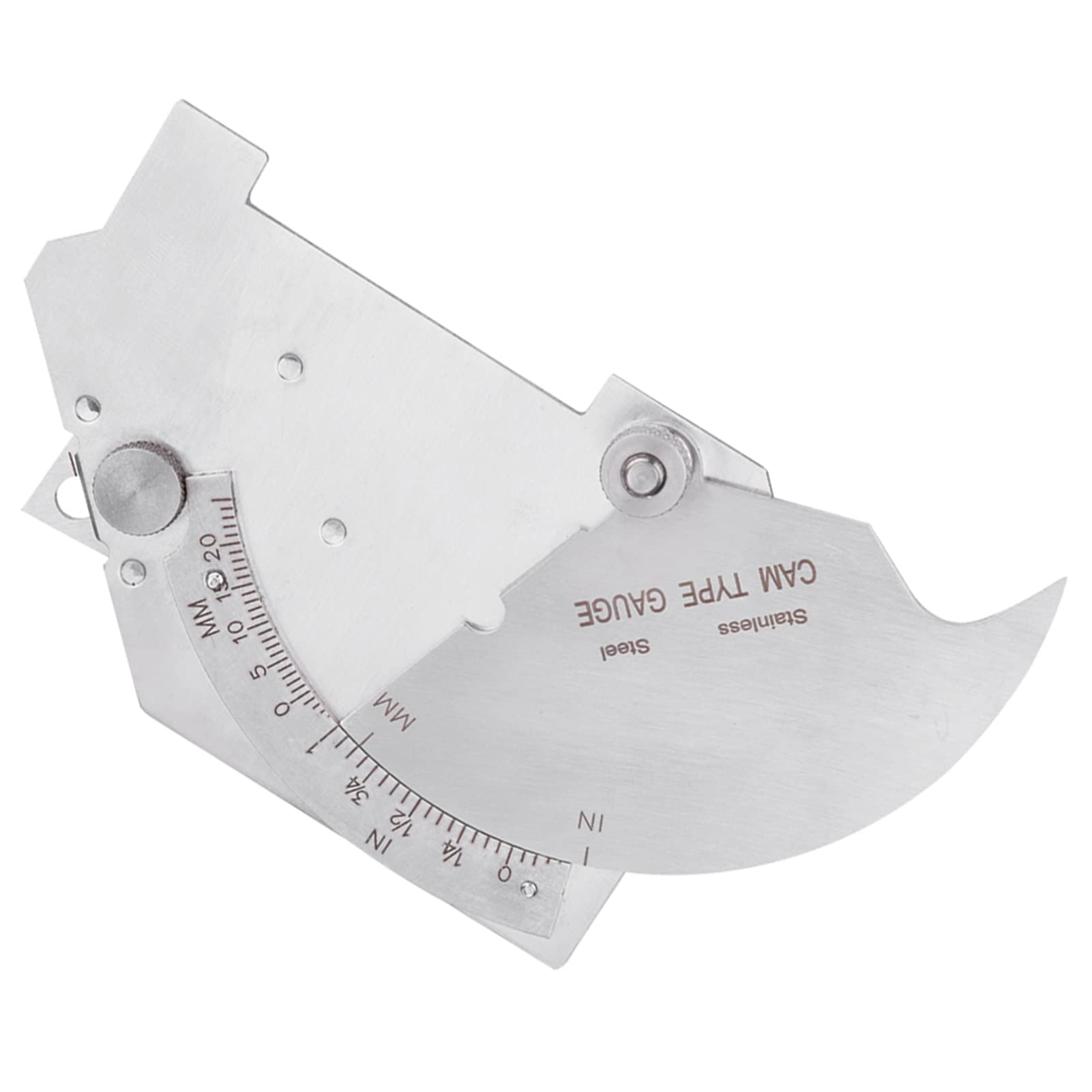 Bridge Cam Gauge, Welding Inspection Tool to Measure Angle of Preparation, Undercut Depth, Fillet Weld Size, Misalignment, with Markings, Stainless Steel Construction Welding Gauge Weld Gauge