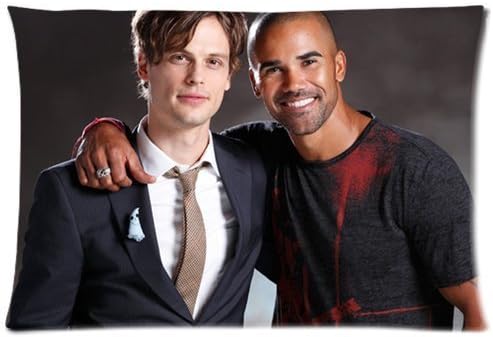 Custom Matthew Gray Gubler and Shemar Moore Pillowcase Rectangle Zippered Two Sides Design Printed 20x26 pillows Throw Pillow Cover Cushion Case Covers