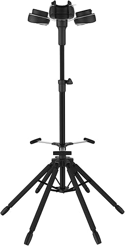 HYDRA soporte de guitarra múltiple con bloqueo profesional más estable del mundo, D&A Guitar Gear Diseño de 6 patas para bajo acústico, guitarra