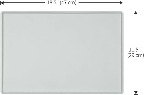 Miniatura 219 de Tapete de comida para perros, bandeja de comida impermeable de silicona, mantel individual antideslizante para mascotas, borde elevado de 0.6