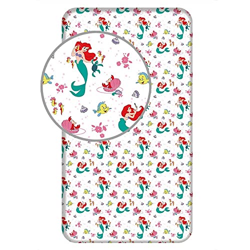 Disney Princess Ariel Under the Sea Drap-housse simple 100 % coton Cover