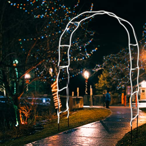 Best Goods Rozenboog metaal stabiel rozenboog halfrond tuinboog met versiering rankboog voor plant, rozenframe (koepel) - Image 8