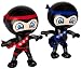 Set of 6 Inflatable 24" NINJAS/PARTY Decorations/INFLATES/Toys/Red/Blue/DECOR