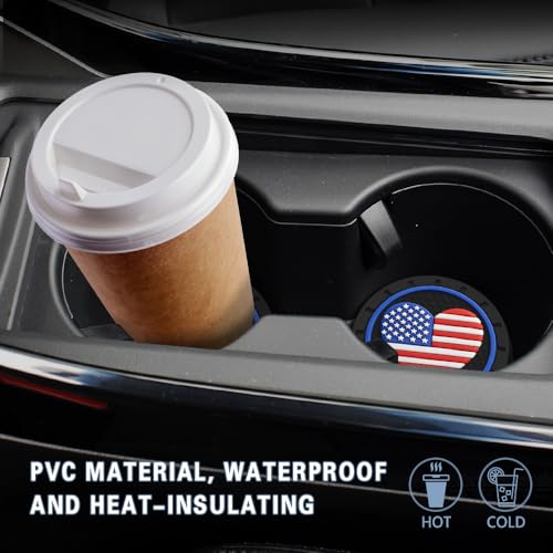 Portavasos para Carro 2PCS con Diseño Bandera Americana miniatura 6