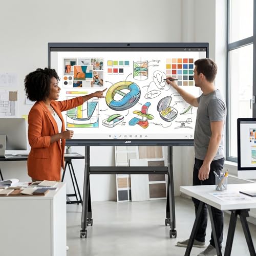 Image of JAV Smart Board 4K UHD Interactive Whiteboard with EDLA Certification Built-in Android OS for Classroom Office Home Digital Display 8+128 GB for Hybrid Work (75 Inch)