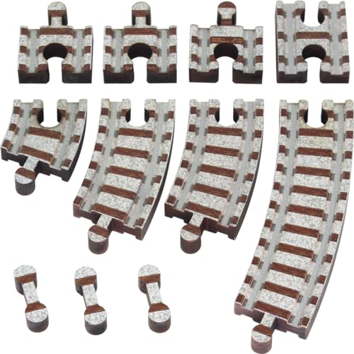 Wooden Train Track - Connector Pack - Made in USA - 11 Pieces