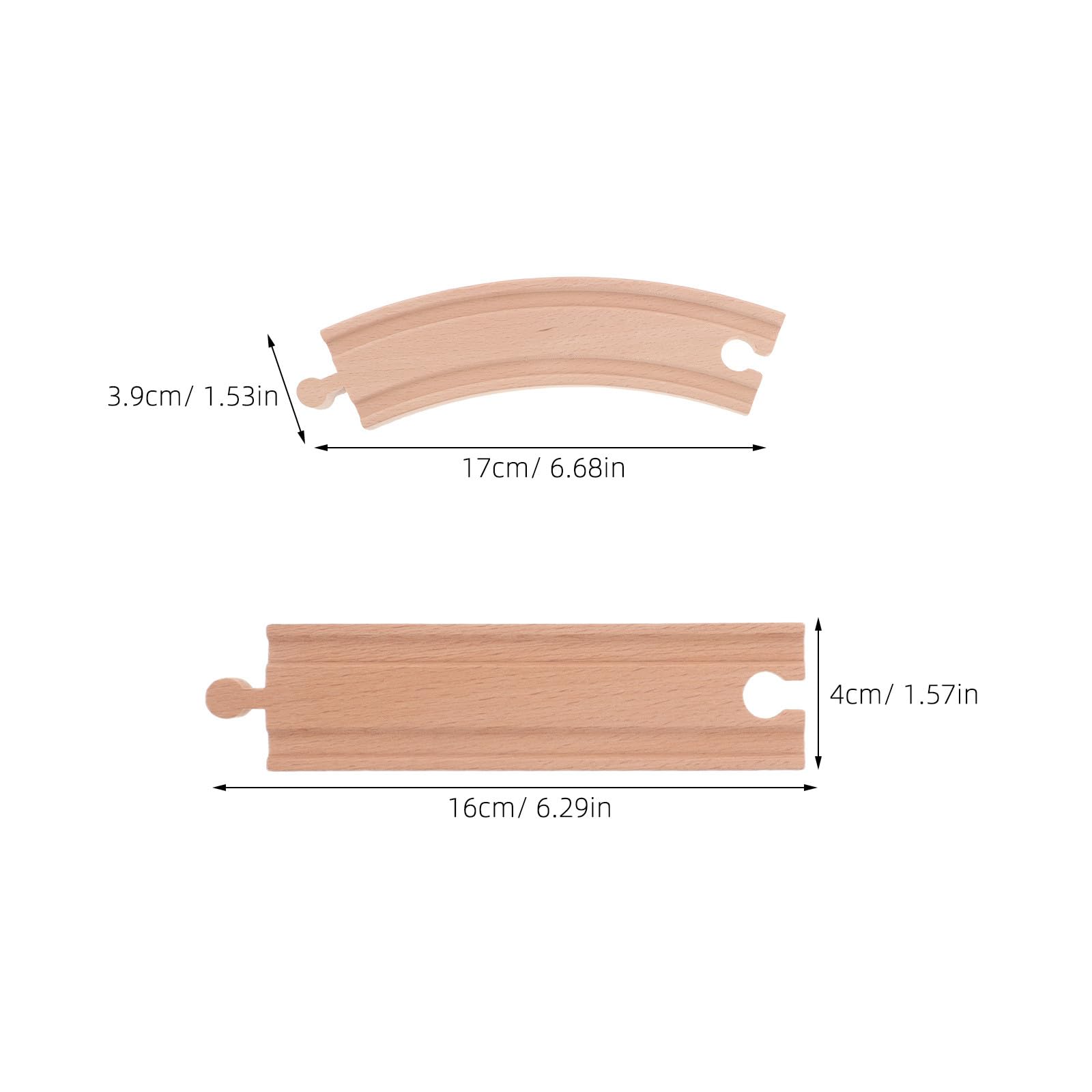 Gatuida Espansione Binari Trenino Elettrico in Legno, Accessori per Treni con Curve e Rettilinei, Kit Creativo per Ragazzo Ragazza da 20 Pezzi