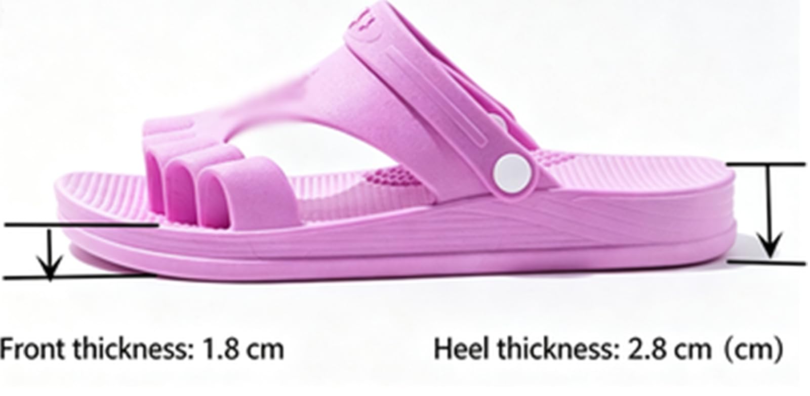 ,B,42~43EU,Zapatillas Separadoras De Dedos De PVC con Plantilla Masaje Y Suela Gruesa, Calzado Doméstico Cómodo para Adultos Mayores, Diseño Ergonómico para Baño Y Descanso Interior