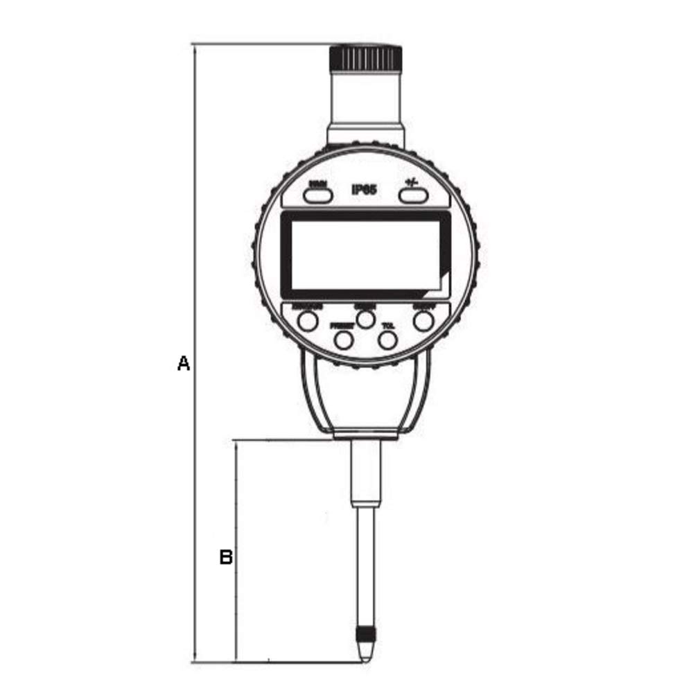 STEINLE 3201 IP65 Digital Messuhr 25 mm Ablesung 0,01 mm Display drehbar über 270°