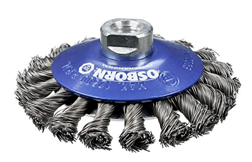 Osborn 2622151 - AR0002622151 Cepillo Cónico De Acero Trenzado con Tuerca M14 diametro 100 Mm Y Filamento diametro 0.5 Mm