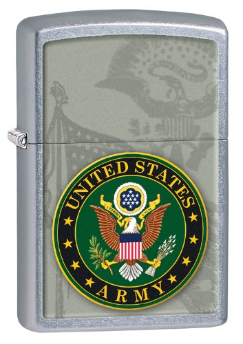 Zippo Army Seal Lighter, Street Chrome