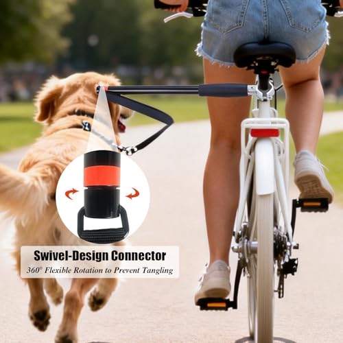 VEGOATY Fahrradleine für Hunde: Hundeleine Fahrrad mit Stoßfeder und Abstandhalter, Hände frei Fahrrad-Hundeleine, Einfache Installation und Demontage Hundeleine für Radfahren, für Fahrrad und Traini