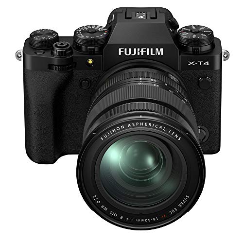 Image of Fujifilm X-T4 26 MP Mirrorless Camera Body with XF16-80mm Lens (X-Trans CMOS4 Sensor, EVF, Face /Eye AF, IBIS, LCD Touchscreen, 4K /60P & FHD /240P Video, Film Simulations, Weather Resistance) - Black