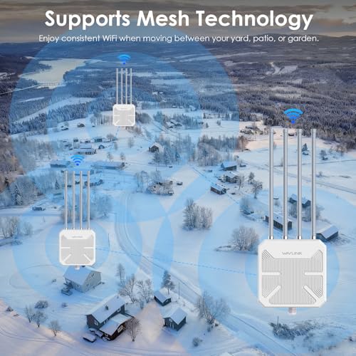 Image of WAVLINK 2026 AX1800 Outdoor WiFi 6 Extender, Long-Range Access Point | Long Range WiFi Extender with PoE , Work with Starlink, IP67 Waterproof, Supports Extender /AP /Mesh Mode for Farm