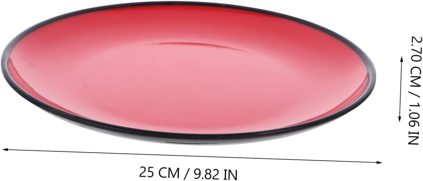 4pcs Round Fruit Vegetable Serving Dish Dual Dinner Plate for Snacks Appetizers and Party Use Lightweight Dinnerware for Use