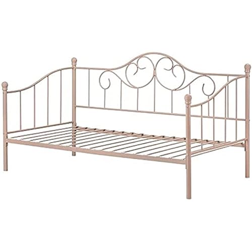 South Shore Savannah Twin Metal Daybed (39"), Pink Blush