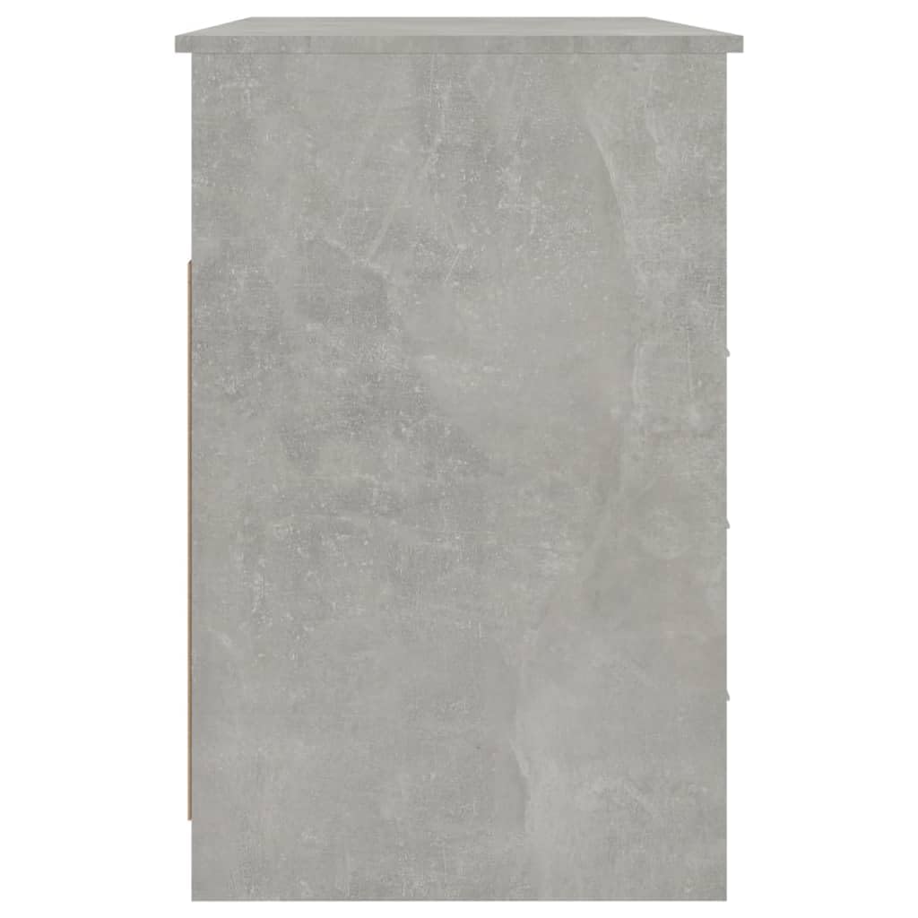 vidaXL Scrivania Cassetti Grigio Cemento 102x50x76cm Legno Multistrato, scrivania da Ufficio, scrivania da Studio, scrivania portaoggetti