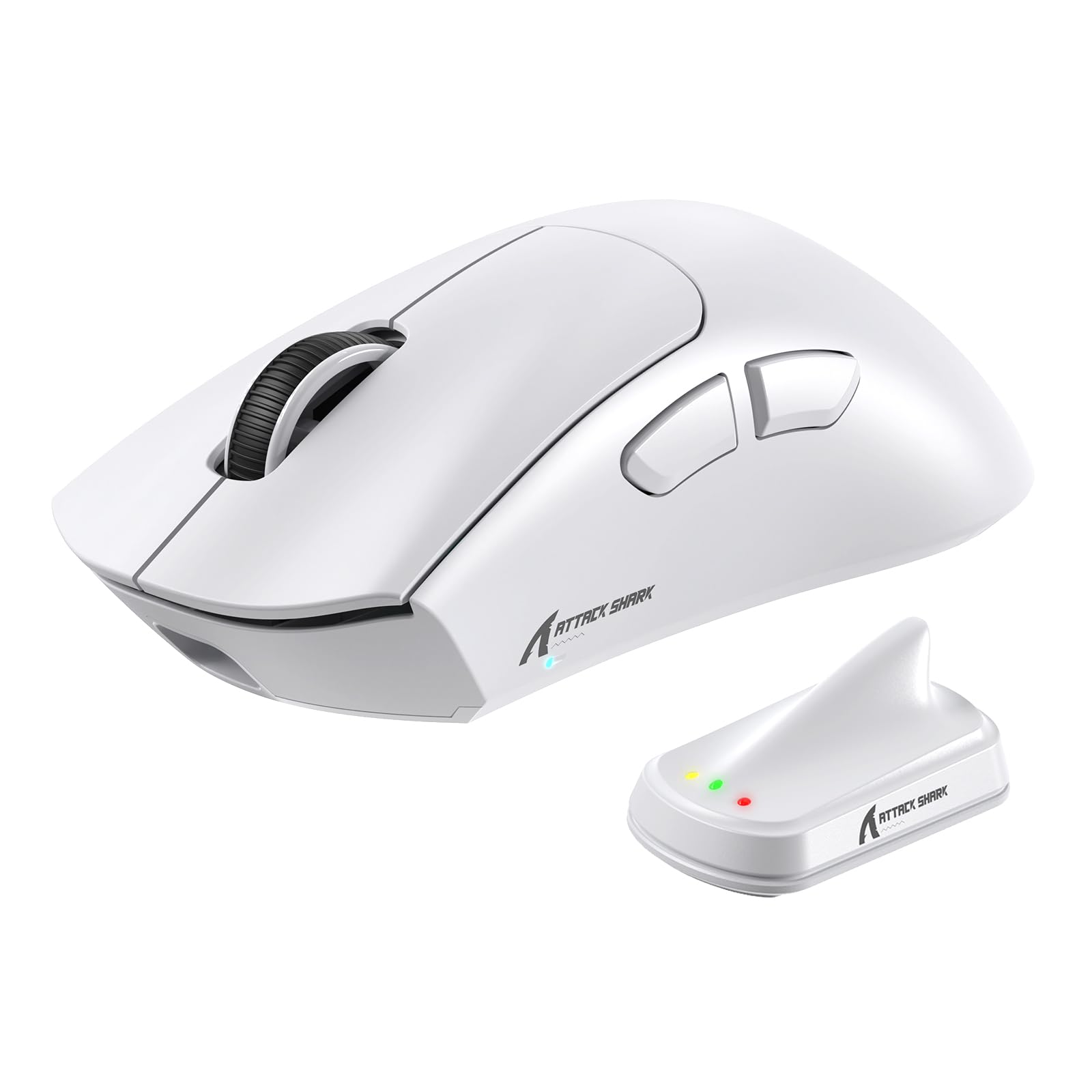 MAMBASNAKE x Attack Shark V8 Wireless Gaming Mouse, 59g Ultra-Lightweight, PAW3950MAX Sensor, Shark 8K Dongle, Tri-Mode (2.4G/Bluetooth/Wired), Right-Hand Ergonomic Design, Web-Based Software - 1