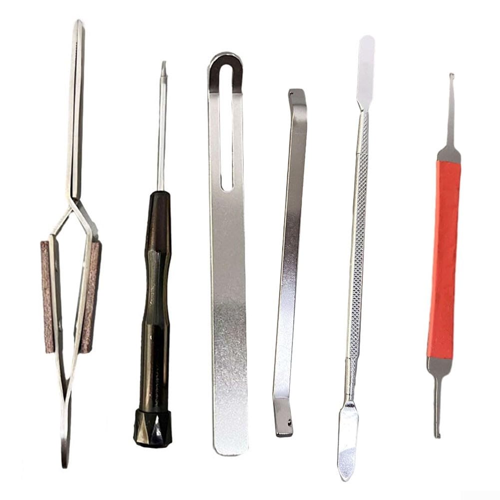 Juego de herramientas profesionales de reparación de saxofón para flauta y clarinete, kit esencial para reparaciones de instrumentos de viento de madera (6 piezas)