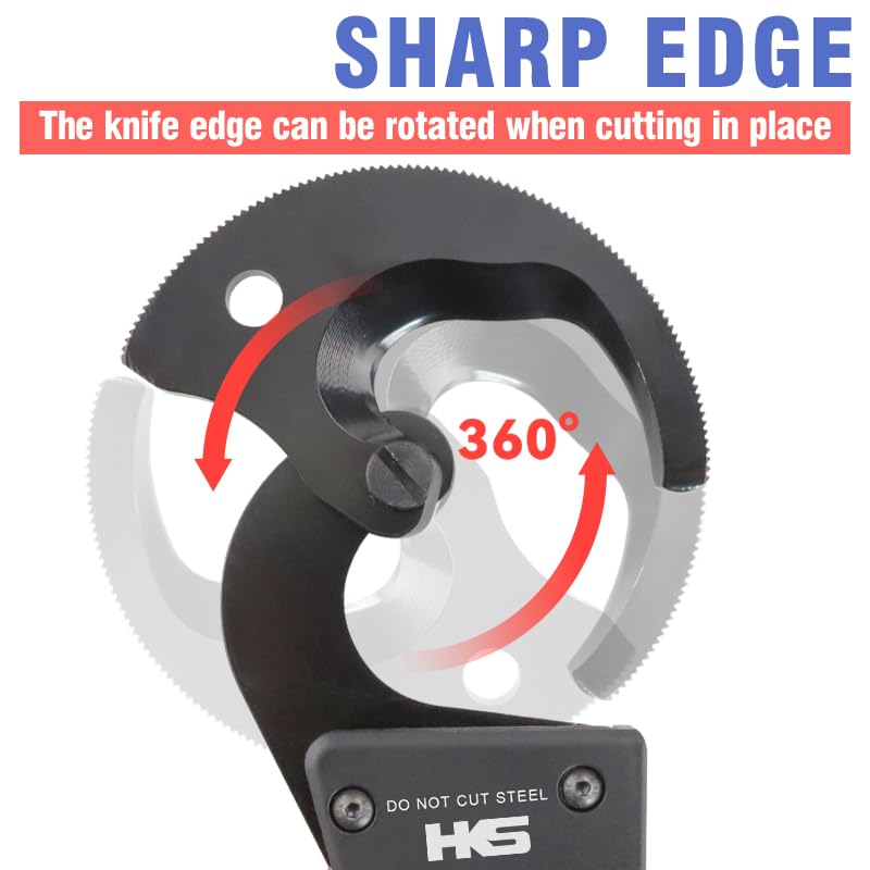 HKS Cable Cutter - Cut Aluminum & Copper Cables -5