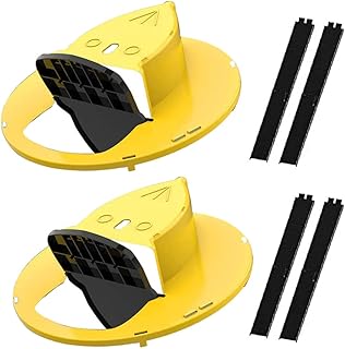 Mouse Trap Bucket - Flip and Slide Bucket Lid Mouse Trap |Humane or Lethal| |Trap Door Style| |Multi Catch |Auto Reset| |Indoor Outdoor| |No See Kill| |5 Gallon Bucket Compatible(2 Pcs Yellow)