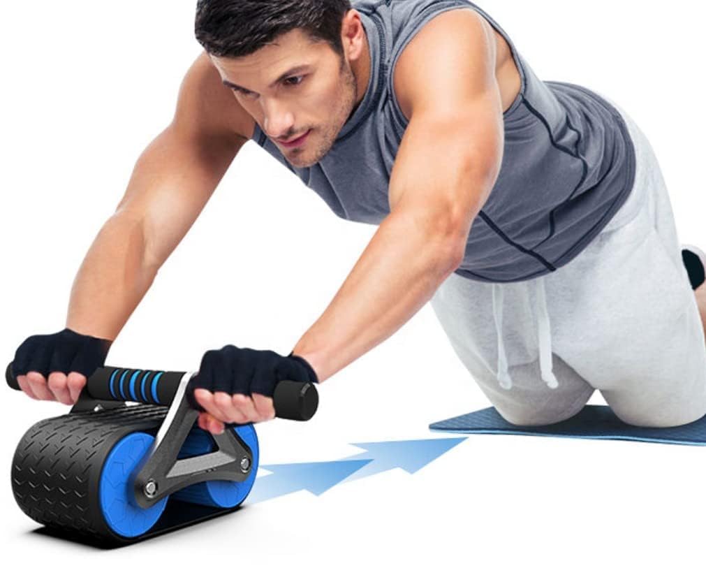 tendula indoor automatic rebound and multiple angles core workouts ab roller double wheel abdominal auto rebound, roller wheel kit for core workout and strength training home gym accessories for men & women exerciser