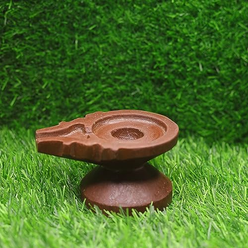Image of Neelkanth Shivling Stone - Original Narmada Stone Red 4 Inch Jaladhari, Yoni Base, Lingam Holder, Panapitham Shivling Base Pitha Stand For Home Puja